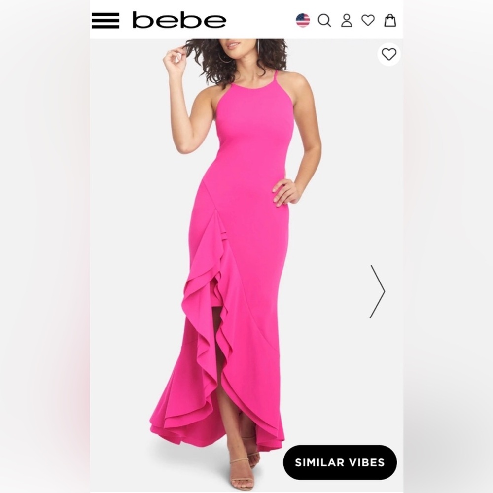 Fucsia NWT size 0 Bebe Maxi Dress